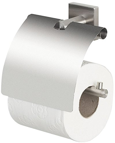 Spirella WC Rollenhalter Nyo Edelstahl Toilettenpapierhalter Klopapierhalter zum kleben oder Bohren