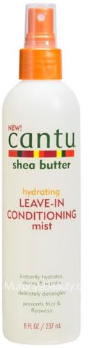 Cantu, balsamo spray senza risciacquo, idratante, al burro di karité, 237 ml (etichetta in lingua italiana non garantita)