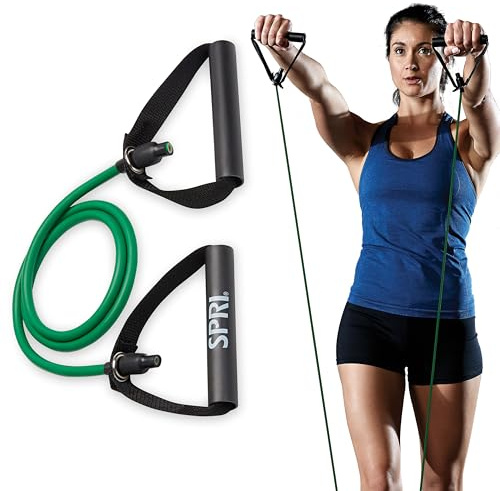 SPRI Xertube Resistance Bands with Handles – All Exercise Cords Sold Separately with Home Gym Workout Fitness Door Anchor Attachment Option