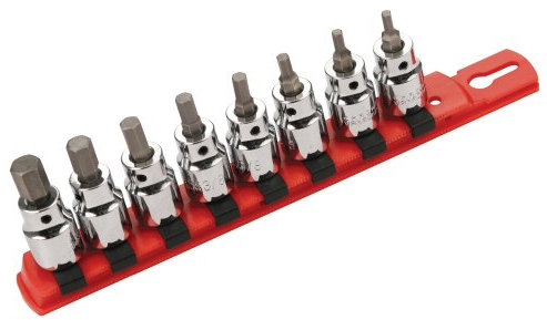 Wiha 71392 Socket Set, 3/8 Antrieb Sockets, Hex, Zoll, 8 Stück