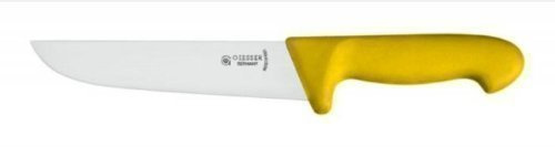 Giesser Messer Schlachtmesser gelb 24 cm Klingenlänge breite Form - Profimesser