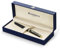 Waterman Hémisphère Füller | Mattschwarz mit Zierteile aus 23 K Gold | Füllfederhalter mit feiner Feder | blaue Tinte | Geschenkbox