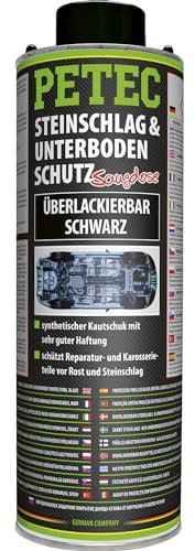PETEC Unterbodenschutz Steinschlagschutz überlackierbar 1 Liter Saugdose Rostschutz in schwarz aus Kautschuk für Auto und Wohnwagen Unterboden 73210