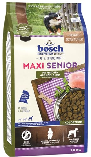 bosch HPC Maxi Senior avec de la volaille fraîche et du riz - Croquettes pour chiens âgés de grande race (à partir de 25 kg) - 1 x 1 kg