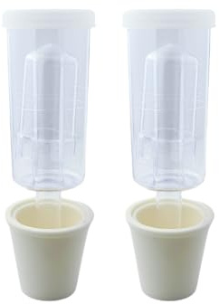 FastRack 3-Piece Airlock Set for Fermentation (Set of 2) | Includes Transparent Airlocks and Drilled Rubber Stoppers – Hydrolocks for Fermenting Beer, Wine, Mead, and More | Fits Carboys & Fermenters