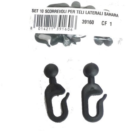 I GIARDINI I Gärten 39160 Schieber aus Kunststoff für Pavillon Sahara, Schwarz