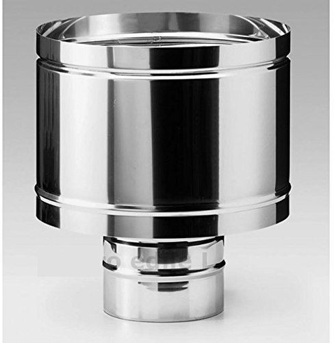 COMIGNOLO ANTIVENTO TERMINALE ACCIAIO INOX 304 DIAM.80 PER STUFE CAMINI