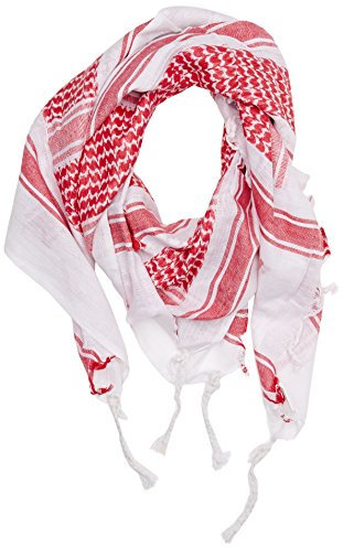 Mil-Tec Pañuelo Cuello Shemagh 110X110 Cm - Blanco/Rojo