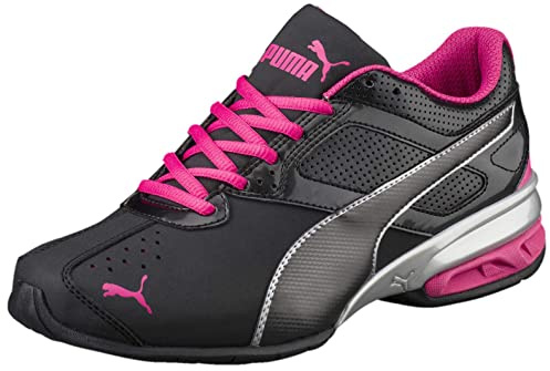 PUMA Femme Tazon 6 Chaussures de Cross-Trainer, Noir Argenté/Betterave Violet, 38 EU