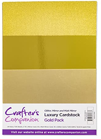 Crafter's Companion - Packung mit Luxuriösem Fotokarton, Goldfarben