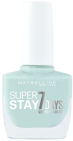 Maybelline New York Make-Up Superstay Nailpolish Forever Strong 7 Days Finish Gel Nagellack Mint for Life/Farblack mit ultra starkem Halt ohne UV Lampe in leuchtendem Hellblau, 1 x 10 ml