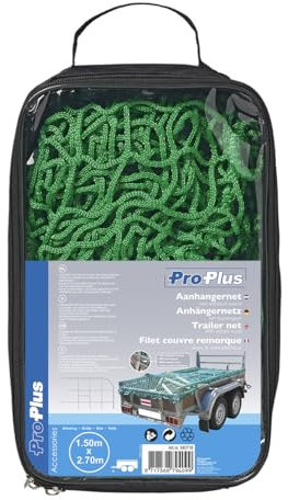 ProPlus Anhängernetz Ladungssicherungsnetz Containernetz 1,50x2,70M mit Gummiseil