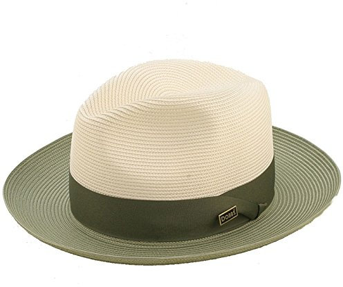 Dobbs Toledo Strohhut, elfenbeinfarben/Oliv, 7 7/8 (Elfenbein/Olive, XX-Large)