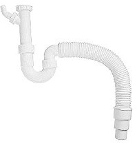 BLANCO Geruchsverschluss 1 ½'' mit flexiblem Schlauch | Abgang Ø 40 oder 50 mm | Mit Spülmaschinenanschluss | 1½ Becken