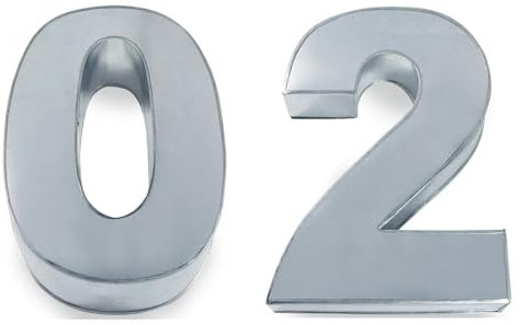 Large Number Two & Zero Birthday Wedding Anniversary Cake Tin – 14” x 10” (3” deep) Each cqake tin