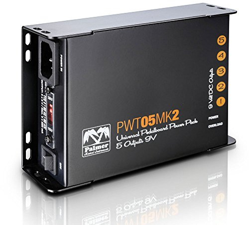 Palmer PWT 05 MK 2 - Universelles Pedalboard 9V-Netzteil, 5 Ausgänge, schwarz