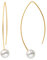 Heideman Ohrringe Auris Damen - aus hochwertigem Edelstahl - silber gold rosegold farbend matt - Ohrstecker mit Perle weiß für Frauen - Ohrschmuck 4cm lang