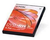 TDK DVD-RW 4,7 GB - Paquete de 1