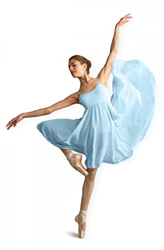 Capezio Damen Camisole Empire Dress Tanzkleider Für Erwachsene, Blau - Lt Blue, S EU