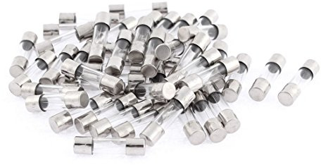 sourcing map 250V 1.6AL Veloz Rápido Soplado Vidrio Tubo Fusibles 5mm x 20mm 50 Uds (Paquete 50)
