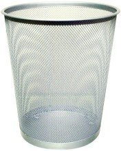 Q-Connect Papelera de alambre metálico 19 litros - plata