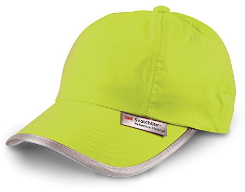 Gorra Fluorescente + Reflectantes - 3M Scotchlite - Hi-Vis Cap - Talla: Unica (Amarillo Fluorescente)