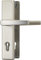 ABUS 421121 Tür-Schutzbeschlag HLS 214 DD F2 mit beidseitigem Drücker, neusilber (die Verpackung kann variieren), 83051, F2 Neusilber, Beidseitig Drücker