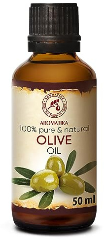 Aceite de Oliva - 50ml - Olea Europaea - Puro y Natural - Aceite Vegetal - Aceite Portador - Aceite Hidratante - Aceite Nutritivo Facial - Aceite para Piel - Cuidado del Cabello