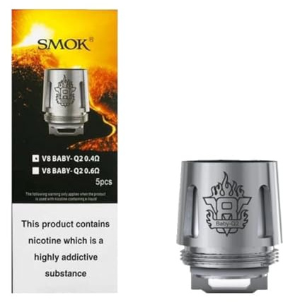 Original SMOK Baby TFV8 (V8 - Baby Q2) Verdampfer 0.4 OHM PACK of 5