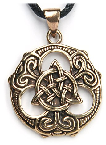 Drachensilber Tris Shild keltischer Schmuck Anhänger Bronze Kelten Kette Mittelalter inkl. Band Männer Frauen Schmuckanhänger historische Halskette