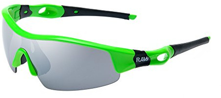 Ravs SPORTBRILLE - RADBRILLE -Triathlon - Volleyball - Extrem Ski Sonnenbrille Flash Neon Green