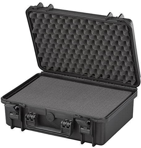 Waterproof Large Protective Hard Camera Case with Foam - IP67 Rated Dustproof Outdoor Protection for GoPro HERO2 HERO3, DSLR, SLR, Lenses and Accessories (Black)