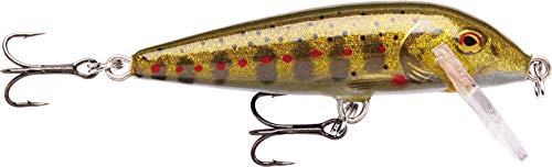 Rapala - Leurre de Pêche Countdown - Matériel de Pêche avec Construction Balsa - Leurre Pêche d'eau Douce - Profondeur de Nage 0.9-1.8m - Taille 5cm / 5g - Fabriqué en Estonie - Gold Juvenile Trout