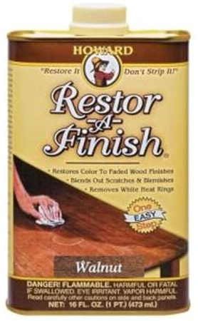 Howard Restor-A-Finish Restauratore per Finiture in Legno Formula Noce per Mobili e Superfici in Legno Scuro 473ml