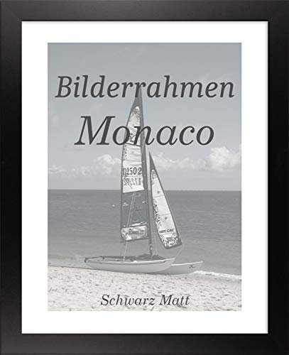 Homedeco-24 Fotorahmen Monaco 75x98 cm Bilderrahmen Schwarz Matt Posterrahmen