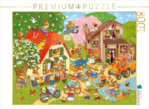 CALVENDO Puzzle Im Osterhasendorf | 1000 Teile Lege-Größe 64 x 48 cm Foto-Puzzle für glückliche Stunden