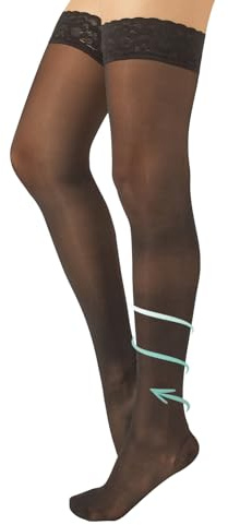 CALZITALY BAS DE SOUTIEN MÉDICAL | CHAUSSETTES DE CONTENTION | BAS DE MAINTIEN COMPRESSION GRADUEE MOYENNE | 10-14 MMHG | 70 DEN | FABRIQUÉ EN ITALIE | (S, NOIR)