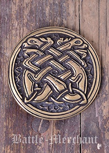 Gürtelschnalle - Keltische Hunde Silber oder Bronze Mittelalter - LARP - Wikinger (Bronze)