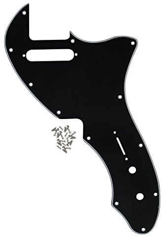 FLEOR 12 Schraubenlöcher TL Thinline Schlagbrett Neuauflage Stil Kratzplatte Passend für Original US TL TE Thinline 69 RI USA, 3-lagig Schwarz