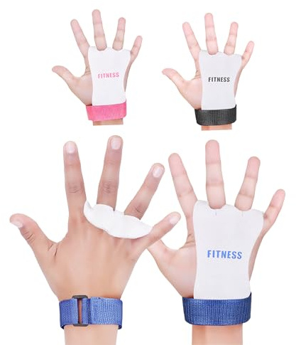 Paire de protèges-paume Ultra Fitness® pour enfant, unisexe, en cuir texturé - Gants de sport pour tractions, crossfit, musculation, kettlebells et haltères Ces gants protègent vos paumes des déchirures et callosités Pour des mains saines