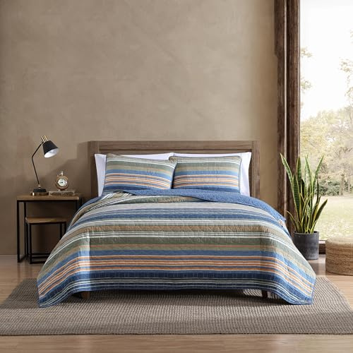 Eddie Bauer Home | Yakima Collection | Bedding Set - 100% Cotton Light-Weight Quilt Bedspread, Pre-Washed for Extra Comfort, King, Green