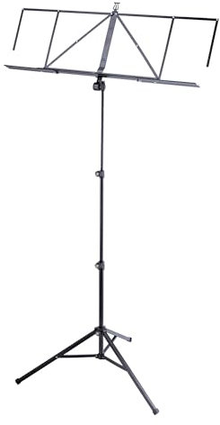 K&M 10062 Notenpult Robby Plus – XXL-Metall-Notenständer mit ausziehbarer, breiter Notenauflage für 4 DIN-A4-Blätter
