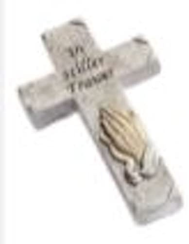 CREApop® Kreuz mit betenden Händen ca. 7 cm In stiller Trauer