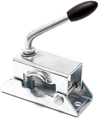 Wiltec Klemmhalter für Anhänger Stützrad bis ø48 mm, Klemmschelle mit Klappknebel Bügelklemme Klemmbügel