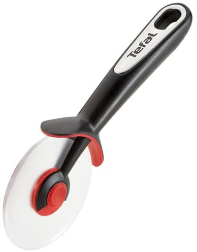 Tefal Ingenio K20711 Pizzaschneider | Durchmesser 30 cm | Material: Kunststoff |Leicht zu reinigen | Spülmaschinengeeignet | Farbe: Schwarz/ Rot, 29.8 x 13.2 x 8.8 cm
