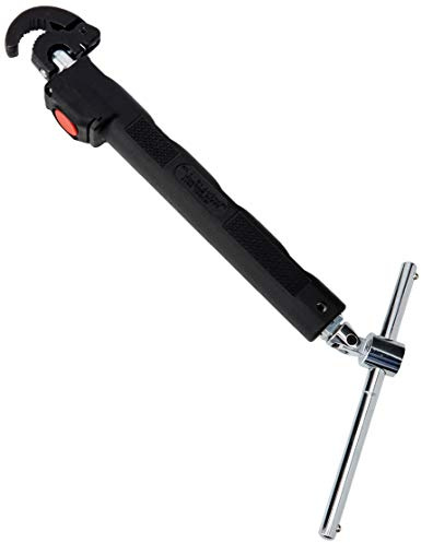 RIDGID 46753 Modell 2017 Teleskop-Standhahnmutterschlüssel mit LED-Licht, 10 bis 17 einstellbarer Standhahnmutterschlüssel