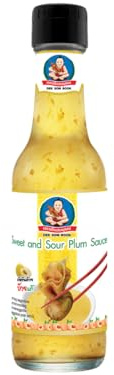 Salsa de Ciruelas Agridulce 250 ml en botella de vidrio, estilo asiático para mojar, glasear y wok, sabor afrutado con vinagre de arroz