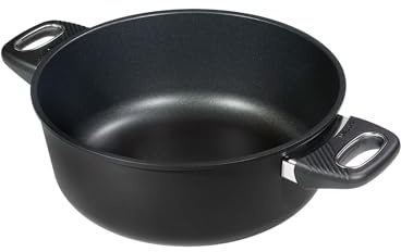 Original Gundel GUSS-BRATEN-TOPF, Ø 28 cm, Höhe 10,5 cm, BIOTAN-Oberfläche, backofenfeste Griffe