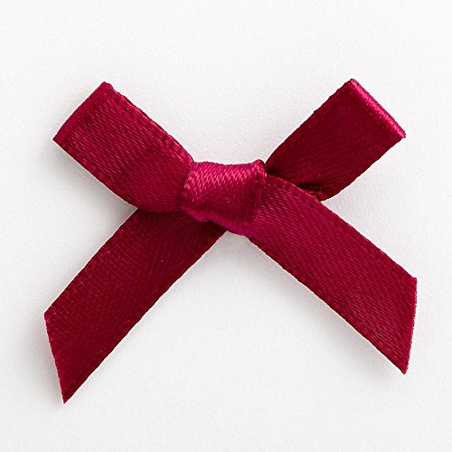 Italian Options Mini Satinschleife 3cm aus 6mm Band (100 Stück) - Burgund – Bordeaux