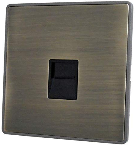 Screwless Antique Brass Master Telephone Socket - LAB33B